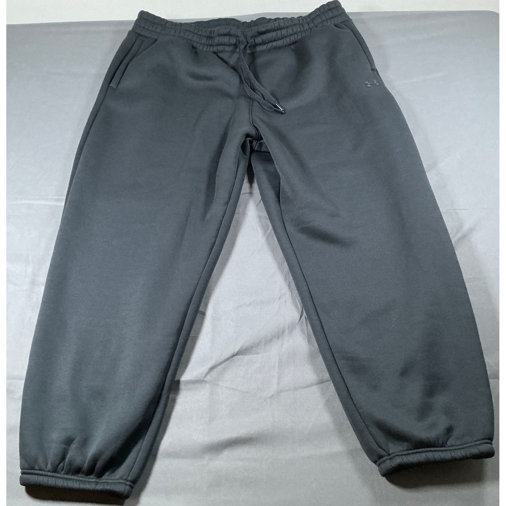 Under Armour Womens Armour Fleece Relaxed Jogger Pants Black 2XL New 1373033-001